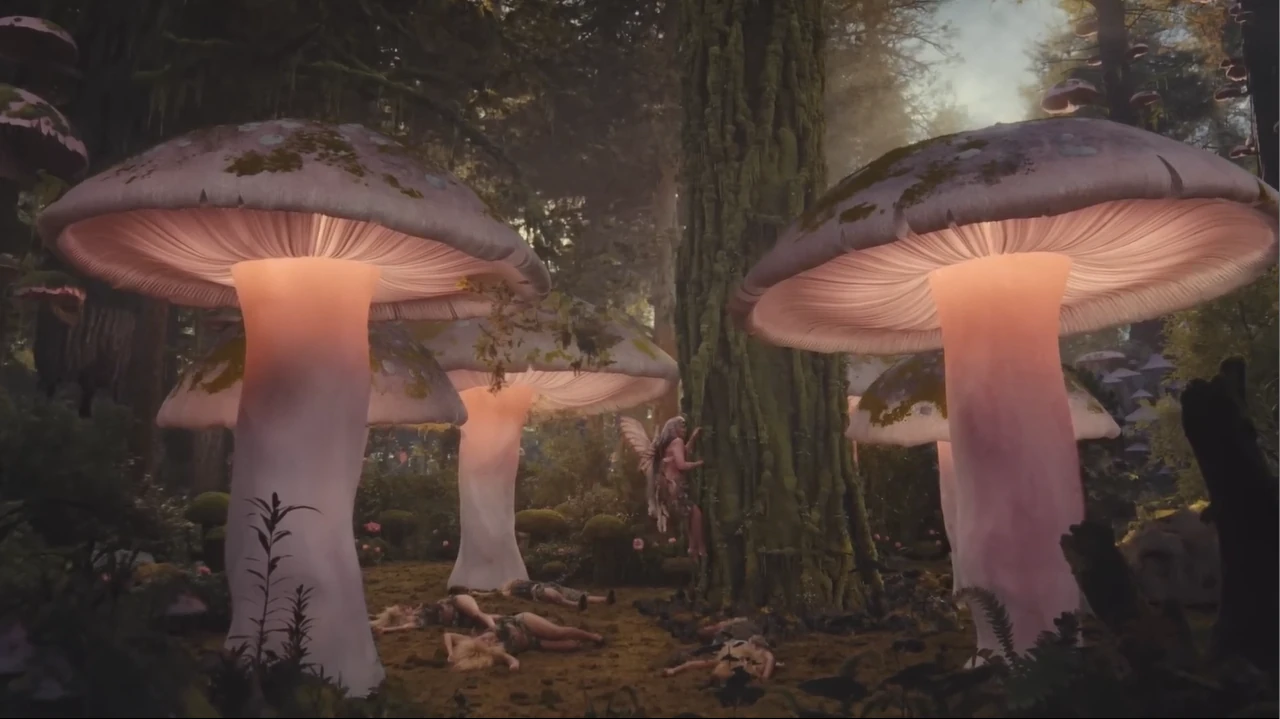 Faerie Soirée music video forest scene